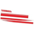 thumbnail image 1 of 5 Pcs Autocollants Universels Rouges pour Voiture, Jupe à Rayures Latérales, Capot de Toit en PVC pour Toutes les Voitures, 1 of 7