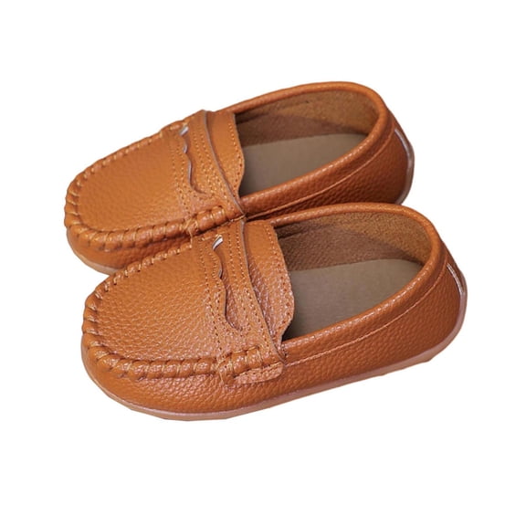 Gfyviroh Toddler Kids Slip-On Loafers Lightweight Little Boys and Girls Flat Shoes Closed Round Toe Classic Loafers