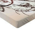 thumbnail image 2 of Ambesonne Dog Fitted Sheet, Hipster Puppy Glasses, Twin Size, White Tan Brown, 2 of 3