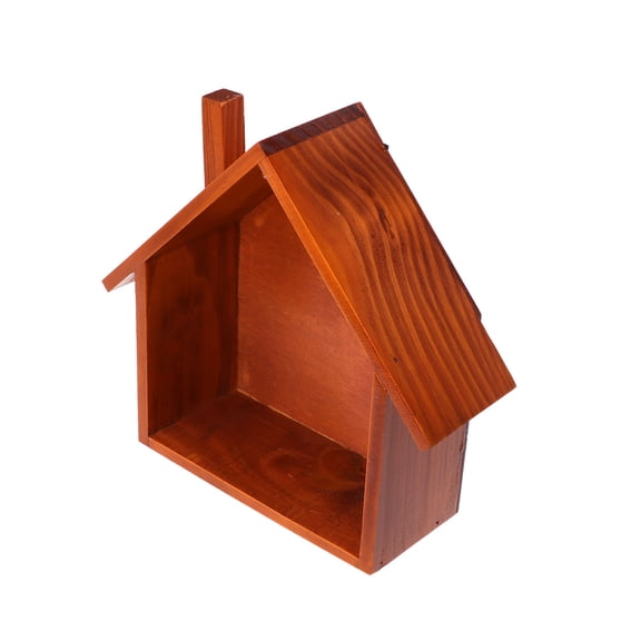 ELAYARD Wooden Wall Mounted Storage Shelf, Small House Shaped Box for Bedroom, Kitchen, Living Room Home Decor Organizer