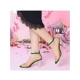 thumbnail image 6 of BLISSFUL STEP Women's Clear Block Heel Ankle Strap Heeled Sandals, 6 of 8