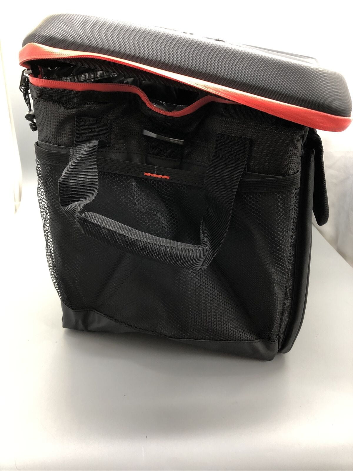 Titan 50-Can Collapsible Cooler Black & Red TableTop™ with 2 Drink Holders & Lid