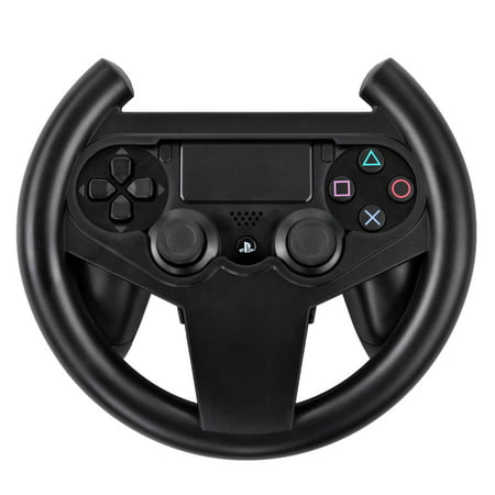 PS4 Gaming Racing Steering Wheel - Gamepad Joypad Grip Controller for Sony Playstation 4 PS4 Black [Playstation (Best Steering Wheel Controller)