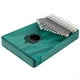 thumbnail image 4 of Instrumento musical de cuerpo de madera de caoba, piano de pulgar portátil Kalimba de 17 teclas (verde), 4 of 13