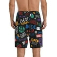 thumbnail image 3 of Gaeub Basketball Printed Men's Short Pajama Pants, Lightweight Lounge & Sleep Bottoms Keep You Cool - X-Large, 3 of 9