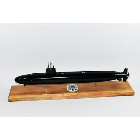 USS Columbia SSN-771 (Black Hull) Submarine Model,Navy,Scale Model,Mahogany,20 inch,LA Class