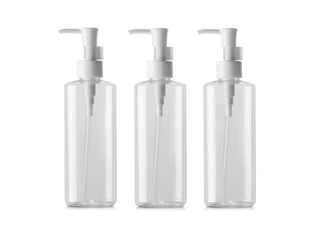Gespout 3 Pack 150ml Cleansing Oil Flat Bottle Oil Pump Bottle Press