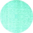 thumbnail image 1 of Ahgly Company Indoor Round Persian Turquoise Blue Traditional Area Rugs, 3' Round, 1 of 4