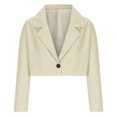 thumbnail image 5 of Luxalzxs Women's Cropped Blazers & Suit Jackets Business Casual Blazers Long Sleeve Open Front Work Suit Office Blazer Jackets, 5 of 5