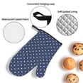 thumbnail image 5 of LNWH Oven Mitts, Oven Mitts and Pot Holders Set, Outdoor BBQ Mitts Heat Resistant Cooking, White Snow Pattern, 5 of 8