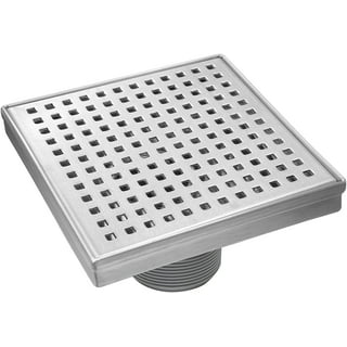 Oyang 4 inch Square Shower Floor Drain, SUS 304 Stainless Steel