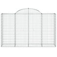 thumbnail image 4 of vidaXL Arched Gabion Baskets 7 pcs 78.7"x19.7"x47.2"/55.1" Galvanized Iron, 4 of 5