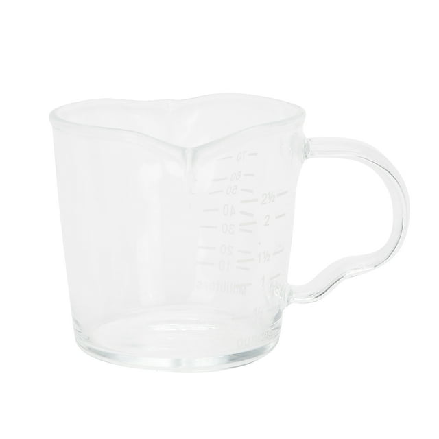 Tasse à Café avec Double Becs Échelle en Verre Borosilicate Fait Main 70ml