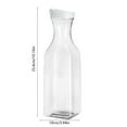 thumbnail image 3 of Hiroekza Kitchen Gadgets Plastic Water Carafe With Flip Lid Base Juices Containers Clear Plastic Pitcher For Water Iced Tea Juices Beverage Cold Brew And Bar Kitchen Utensils, 3 of 6