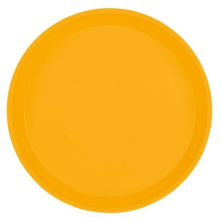 Cambro 1300504 13" Round Mustard Customizable Fiberglass Camtray - 12/Case