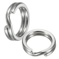 60pcs Split Rings Fishing Stainless Steel 5# 33kg Lure Ring for Sea Freshwater