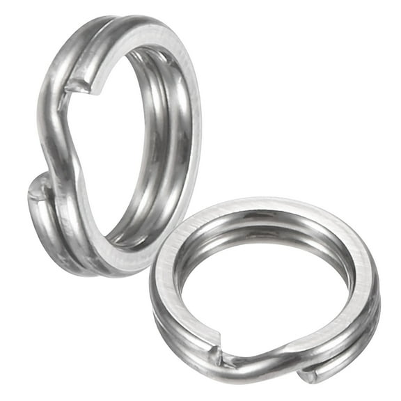 60pcs Split Rings Fishing Stainless Steel 5# 33kg Lure Ring for Sea Freshwater