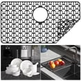thumbnail image 1 of Vensio -Large Silicone Sink Protectors for Kitchen Bottom 26x14 Inch, Heat Resistant Non-Slip Sink Mat and Dish Drying Pad, Flexible Sink Grid for Stainless Steel Sinks, Black, 1 of 9