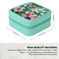 thumbnail image 2 of Autua Flowers Leaves Tropical Small Jewelry Box for Women Necklace Ring Earring Storage Organizer Travel Case Green, 2 of 5