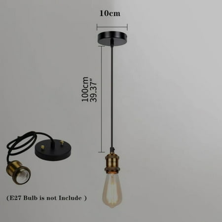 

CHNGSNG Stylish Vintage Retro Industrial E27 Base Pendant Light Fixture for Kitchen - Vintage Charm Wire Hanging Decorative Lighting Solution with Industrial Flair and Vintage Appeal in A
