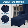 thumbnail image 1 of Funda protectora elástica para muebles de 27-32 pulgadas, funda protectora para muebles de 1 pieza, funda protectora para sofá con reposapiés cuadrado marino perfecl Fundas para reposapiés, 1 of 7