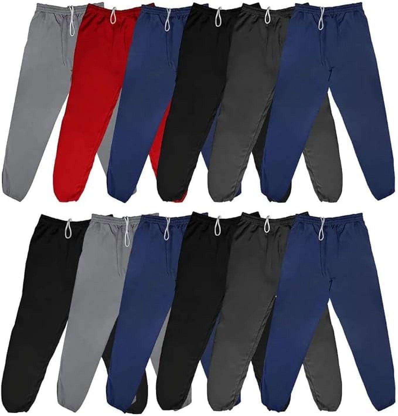 BILLIONHATS 24 Pack Adult Sweatpants Mixed Color Joggers Bulk for Homeless Donations Walmart