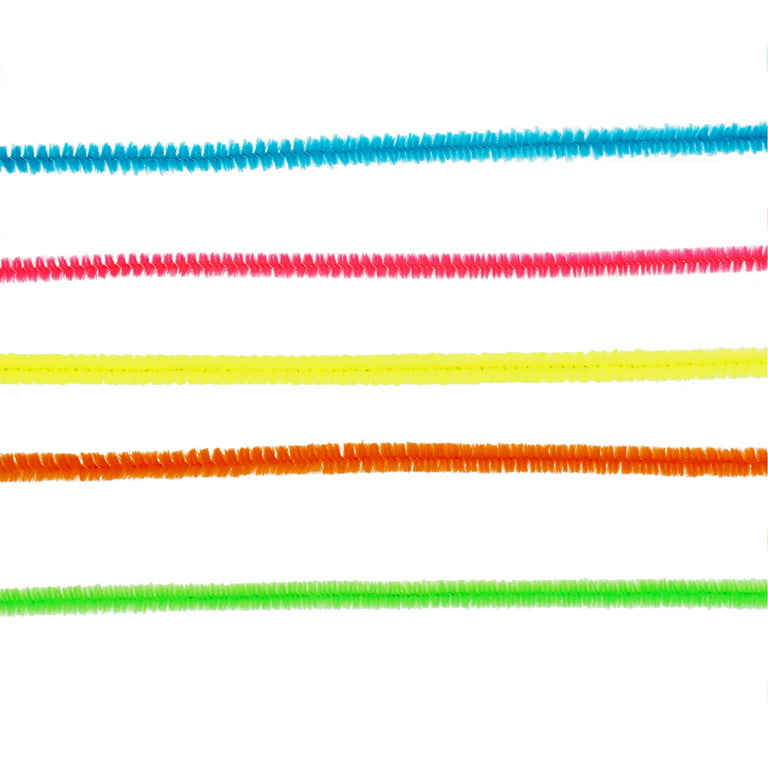 12 Plain White Chenille (Pipe Cleaner) 6MM Stems Choose Package Amount (25)