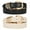 Black+Beige, variant on SUOSDEY Women's Leather Belts for Jeans Gold Loops Belts Ladies Black Brown Belt 2 Pack