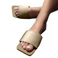 thumbnail image 3 of B91xZ Women's Comfort Slides Glitter Rhinestone Strap Open Toe Flat Sandals Sparkle Slide Slippers,Gold 6.5, 3 of 5
