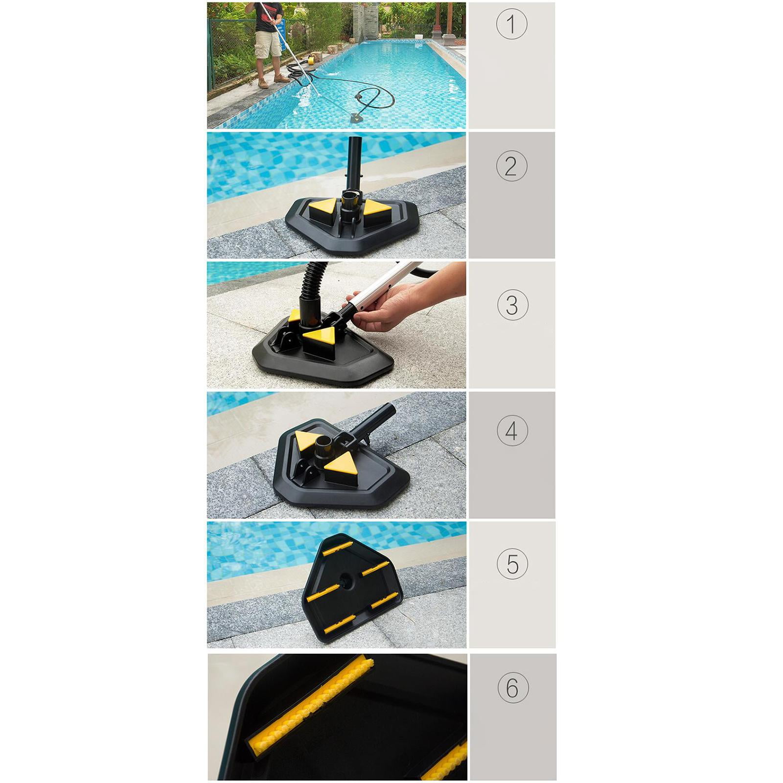 Nishiyuenyi Portable Swimming Pool Vacuum Cleaner Anti-Corrosive Pool Brush Head Pool Vacuum