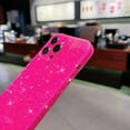 thumbnail image 5 of Compatible with iPhone 12 Pro Case 6.1 inch, Cute Neon Bright Color,Glitter Bling Thin Slim Shockproof Silicone Sparkly Case, Soft TPU Phone Case for Women Girl-Hot Pink, 5 of 12