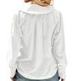 thumbnail image 6 of WFJCJPAF 2025 New Product Sexy Blouses for Women Plus Size,Women's Fashion Button Solid Color Comfortable Loose Long Sleeves Blouse Casual Tops - White M, 6 of 6