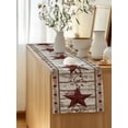 thumbnail image 5 of Table Runner 72 Inches Long for Kitchen Dining, Red Texas Star Vintage Dresser Scarf Farmhouse, Dining Table Decorations for Wedding/Parties, Farmhouse Berry Grey Wooden 14 x 72 In, 5 of 8