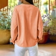 thumbnail image 5 of Vintage Hoodies Women Long Sleeve Women's Striped Crewneck Sweatshirt Oversized Long Sleeve Pullover Hoodless Tops Loose Casual Loungewear Orange L, 5 of 8