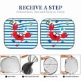 thumbnail image 6 of Bingfone Red Funny Crab On Blue Stripe Windshield Sun Shade 2-Piece Foldable Car Front Window Sunshade For Most Sedans Suv Truck - Auto Sun Blocker Visor Protector Blocks Max Uv Rays - Medium, 6 of 7