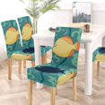 thumbnail image 5 of RYLABLUE Poissons de Style Bande Dessinée et Starfish Housse de Chaise Extensible Housse de Protection de Siège pour Salle à Manger Hôtel Mariage Ensemble de 4, 5 of 5