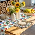 thumbnail image 4 of Strawberry Round 13 Inch Placemats Set of 6, Summer Botanical Blue Spring Floral HeatResistant Non Slip Place Mats for Dining Table, Wipeable Braided Kitchen Table Mats for Housewarming, 4 of 9