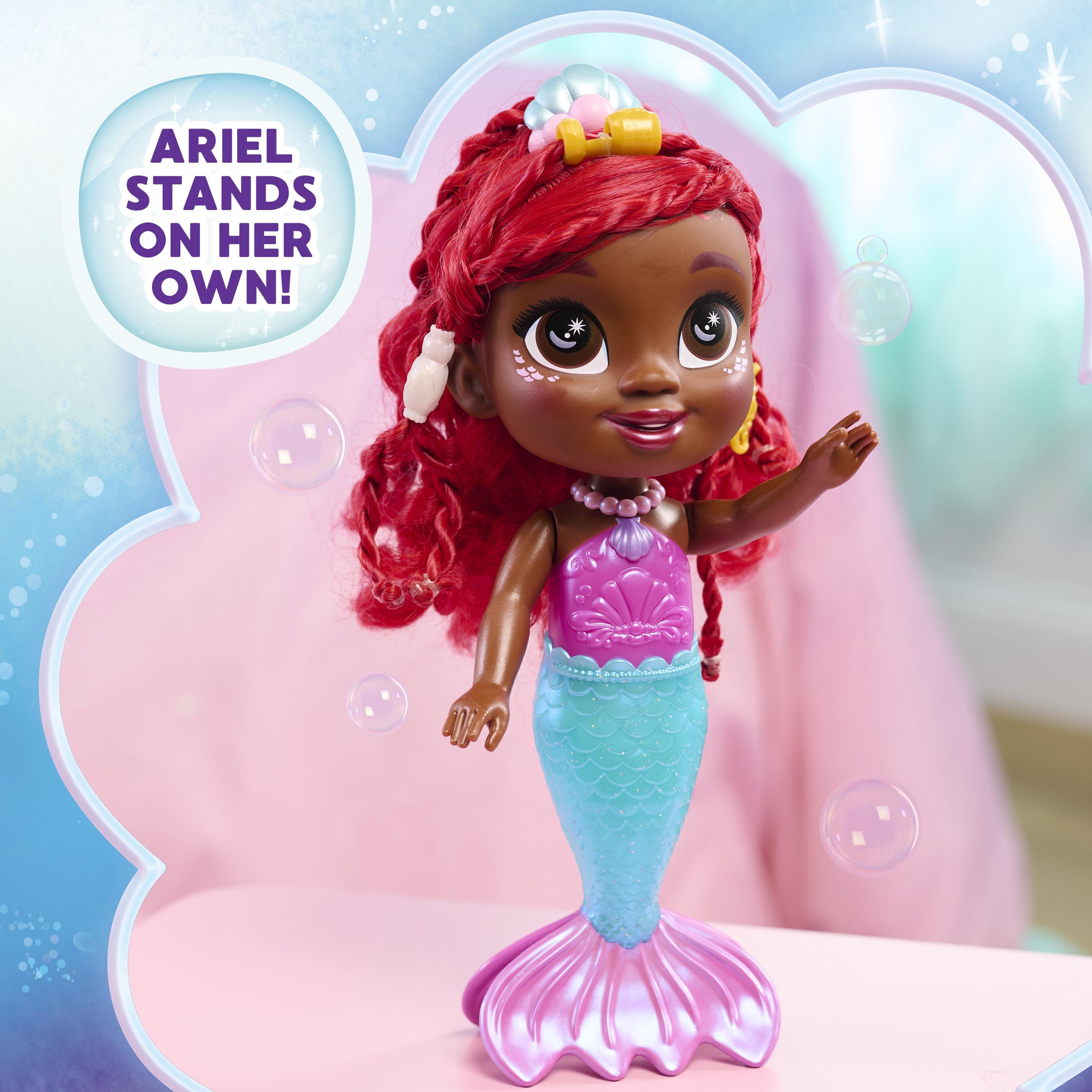 Disney Junior Atlantica Ariel Doll, 9.5 Inch Disney Toy for Kids Ages 3 and up