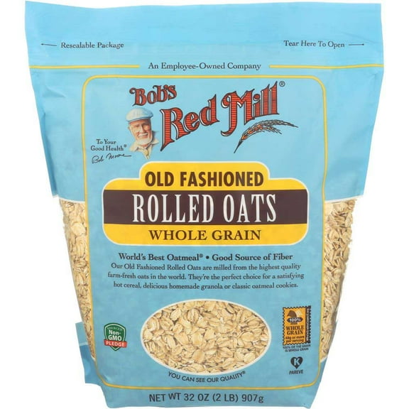 Bobs Red Mill Old Fashioned Rolled Oats, 32 Ounce -- 4 per Case.