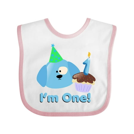 

Inktastic 1st Birthday Puppy Blue Gift Baby Boy Bib