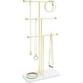 thumbnail image 1 of Gold Jewelry Tree Stand, Tiered Tabletop Display for Bracelets Necklaces, Large Capacity Storage with Scratch-Free Padded Base, Perfect Gift for Jewelry Lovers (Vintage Look), 1 of 6