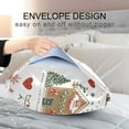 thumbnail image 4 of Yayeee Pillowcase Standard Size Set of 2 Satin Wrinkle Resistant Pillow Case, Red Nordic Christmas House, 4 of 7