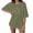 Army Green, variant on Women's Casual Loose Short Sleeve T Shirt for Everyday Wear with Letter Prints – Modern Everyday Top for Spring and Summer