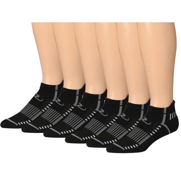 Ronnox Men's 6-Pairs Low Cut Running & Athletic Performance Tab Socks Medium/Large MRLT21-A-ML