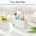 thumbnail image 4 of Luxspire Toothbrush Holder, Fast Drying Tooth Brush Holder for Bathroom, Diatomite Electric Tooth Brush and Toothpaste Organizer for Bathroom Kitchen Vanity Countertop, Marble White, 4 of 7