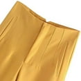 thumbnail image 4 of Mifelio Dress Pants Women, Women's Solid Color High Waisted Straight Leg Pants Are Suitable for Daily Commuting Wear Casual Lohas Time Slacks Dress Pants for Women, Women's Pants Yellow M, 4 of 7