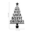 thumbnail image 4 of Vinyl Wall Art Decal - Christmas Tree Words - 39" x 22" - Christmas Holiday Seasonal Sticker - Home Apartment Wall Door Window Work Decor Decals (39" x 22", Black), 4 of 4