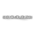 thumbnail image 4 of Auriga 14k White Gold 1/6 carat Diamond Complete Wedding Band for Women Size- 7, 4 of 6