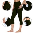 thumbnail image 7 of Chiccall Kids Yoga Pants Summer Outdoor Athletic Workout Biker Running Great Comfortable Softness Pleated Leggings Quickly Dry Breathable High Waist Pockets Fitness Cropped Trousers Pants for Girls, 7 of 7