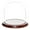 Dark Mahogany Veneer Base, variant on Plymor 5.5" x 5.5" Glass Display Dome Cloche (Dark Mahogany Veneer Base)